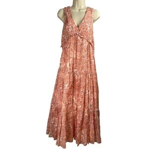 Rachel Zoe Coral Paisley Maxi Dress